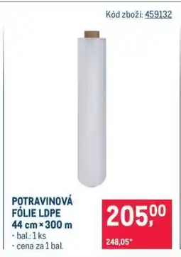Makro POTRAVINOVÁ FÓLIE LDPE nabídka