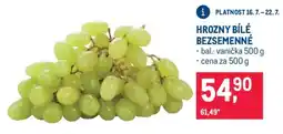 Makro Hrozny bílé bezsemenné nabídka