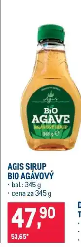 Makro AGIS SIRUP BIO AGÁVOVÝ nabídka