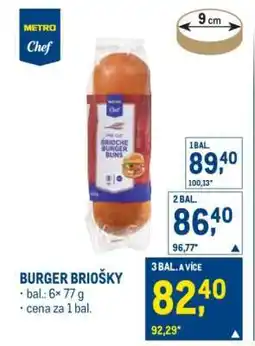 Makro BURGER BRIOŠKY nabídka