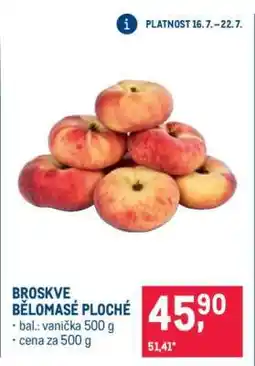 Makro BROSKVE BĚLOMASÉ PLOCHÉ nabídka