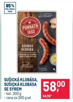 Makro SUŠICKÁ KLOBÁSA, SUŠICKÁ KLOBÁSA SE SÝREM nabídka