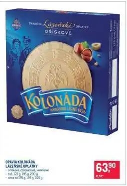 Makro Opavia Kolonáda lázeňské oplatky nabídka