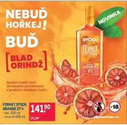 Makro FERNET STOCK ORANGE 27 % nabídka