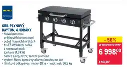 Makro GRIL PLYNOVÝ DAYTON, 4 HOŘÁKY nabídka