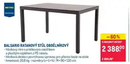 Makro BALSARIO RATANOVÝ STŮL OBDÉLNÍKOVÝ nabídka