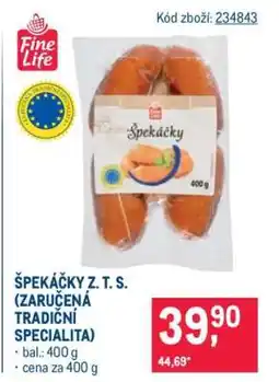 Makro Špekáčky Z. T. S. (zaručená tradiční specialita) nabídka