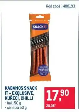 Makro KABANOS SNACK IT – EXCLUSIVE, KUŘECÍ, CHILLI nabídka