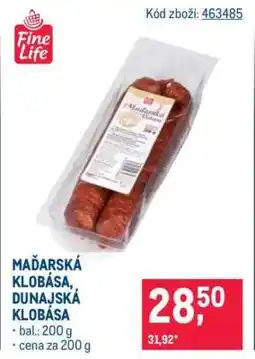 Makro Maďarská klobása / Dunajská klobása nabídka