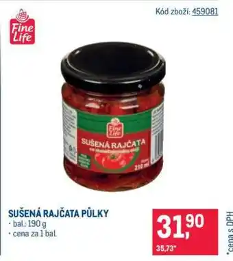 Makro SUŠENÁ RAJČATA PŮLKY nabídka