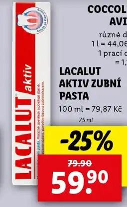 Lidl LACALUT Aktiv zubní pasta nabídka