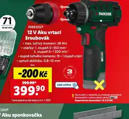 Lidl 12 v aku vrtací šroubovák nabídka