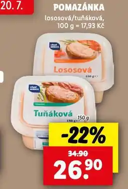 Lidl Pomazánka tuňáková nabídka