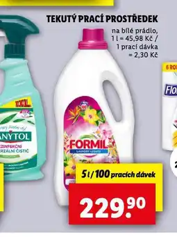 Lidl Formil tekutý prací prostředek nabídka