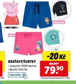 Lidl Šortky nabídka