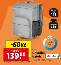 Lidl CRIVIT Chladicí batoh nabídka