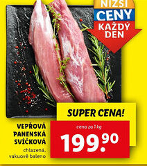 Lidl Vepřová panenská svíčková nabídka