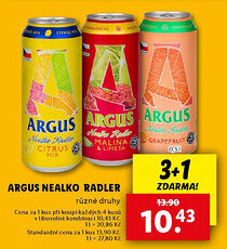 Lidl ARGUS Nealko radler nabídka