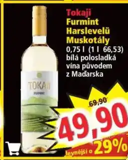 Norma TOKAJI Furmint Harslevelü Muskotály nabídka