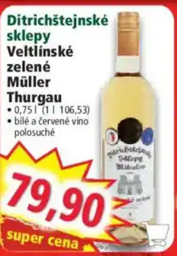 Norma Ditrichštejnské sklepy Veltlínské zelené Müller Thurgau nabídka