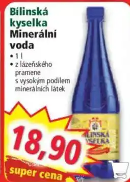 Norma Bilinská kyselka Minerální voda nabídka