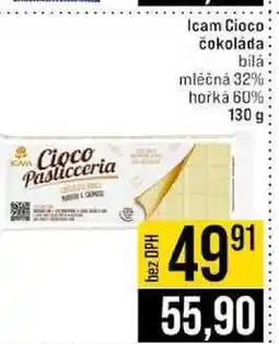 Jip Icam Cioco čokoláda bílá mléčná 32% hořka 60% 130 g nabídka