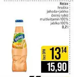 Jip Relax hruška jahoda+jablko černý rybíz multivitamin 100% jablko 100% 0,2l nabídka