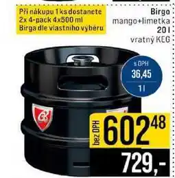 Jip Birga mango+limetka 20l nabídka