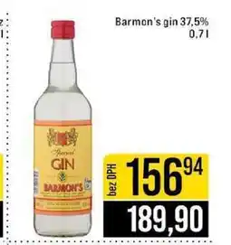 Jip Barmon's gin 37,5% 0,7l nabídka