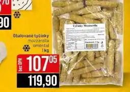Jip Obalované tyčinky mozzarella emental 1kg nabídka
