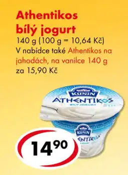 CBA Athentikos bílý jogurt nabídka