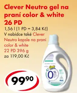 CBA Clever Neutro gel na praní color & white 26 PD nabídka