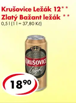 CBA Krušovice Ležák 12 Zlatý Bažant ležák nabídka