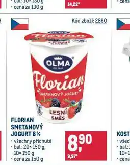 Makro Florians metanový jogurt 8% nabídka