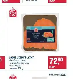 Makro Losos uzený plátky nabídka