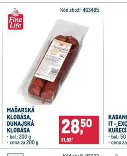 Makro Maďarská klobása nabídka