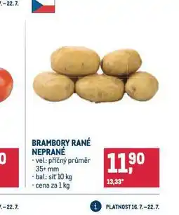 Makro Brambory rané neprané nabídka