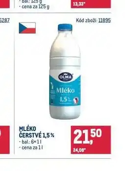 Makro Mléko čerstvé 1,5% nabídka