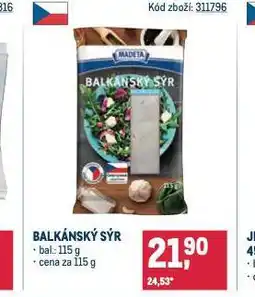 Makro Balkánský sýr nabídka