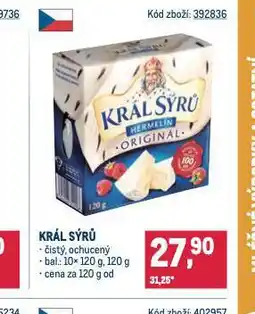 Makro Král sýrů nabídka