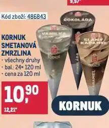 Makro Kornuk smetanová zmrzlina nabídka