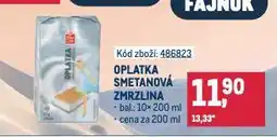 Makro Oplatka smetanová zmrzlina nabídka