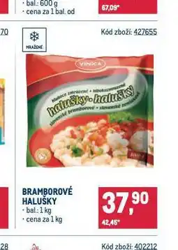 Makro Bramborové halušky nabídka