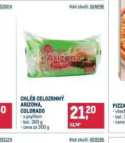 Makro Chléb celozrnný arizona, colorado nabídka