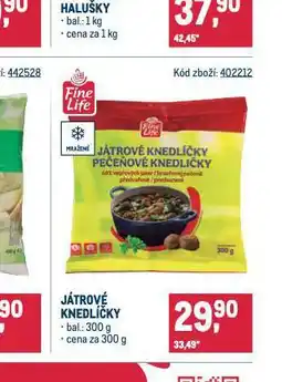 Makro Játrové knedlíčky nabídka