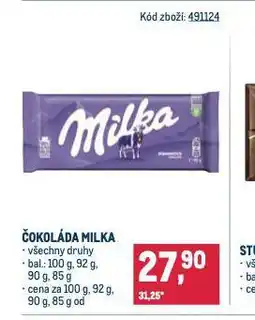Makro Milka čokoláda nabídka