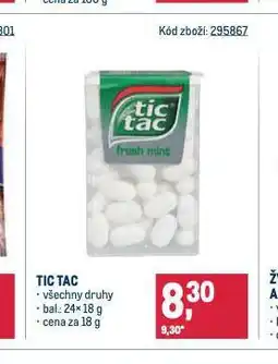Makro Tic tac nabídka