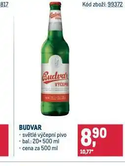 Makro Budvar výčepní nabídka