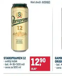 Makro Pivo staropramen 12 nabídka
