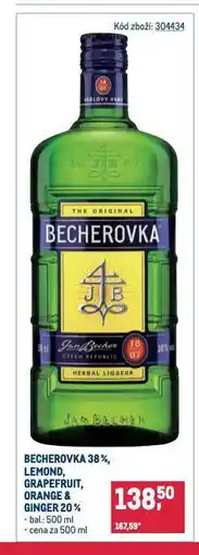 Makro Becherovka, lemond, grapefruit, orange&ginger nabídka